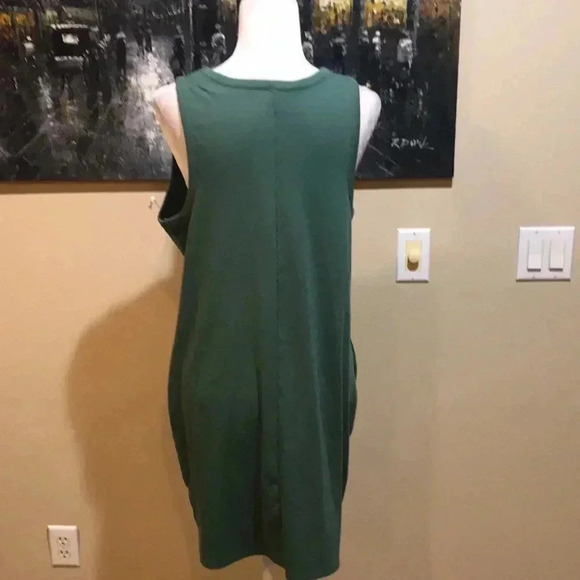 Target A New Day Green Sleeveless Midi Length Ribbed Cotton Blend Tank Dress-XXL - Picture 3 of 8